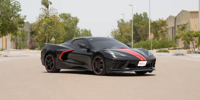 1 Chevrolet Corvette C8 Black & Red